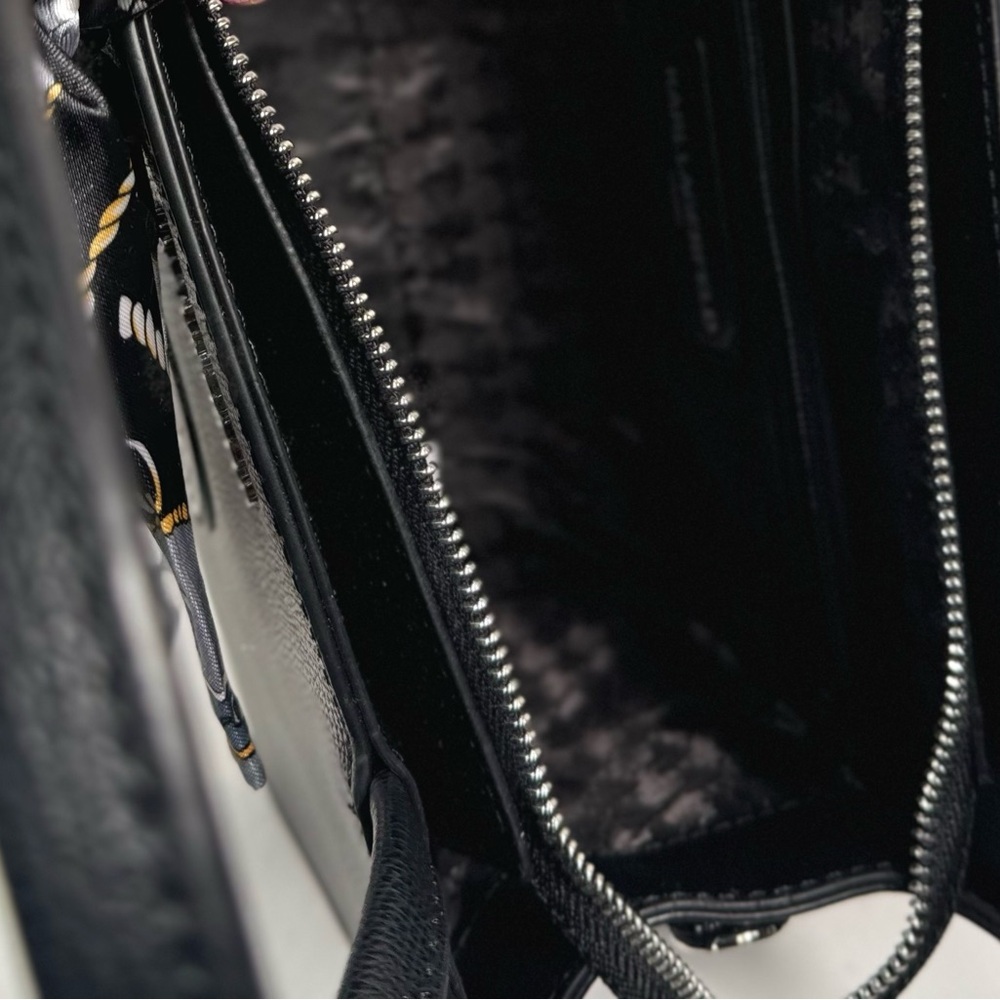 Karl Lagerfeld black Medallion Bag NWT and twilly (chain not included) - Picture 7 of 10